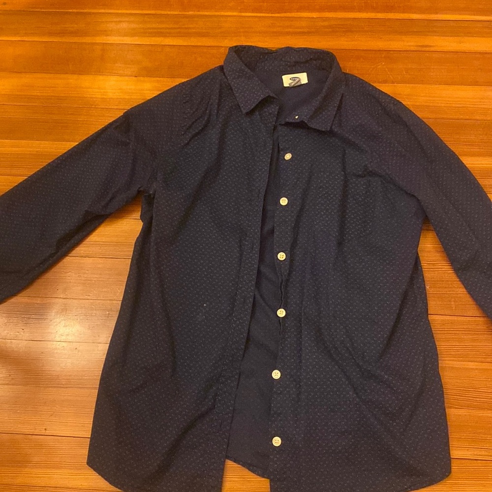 Navy blue women’s dress shirt